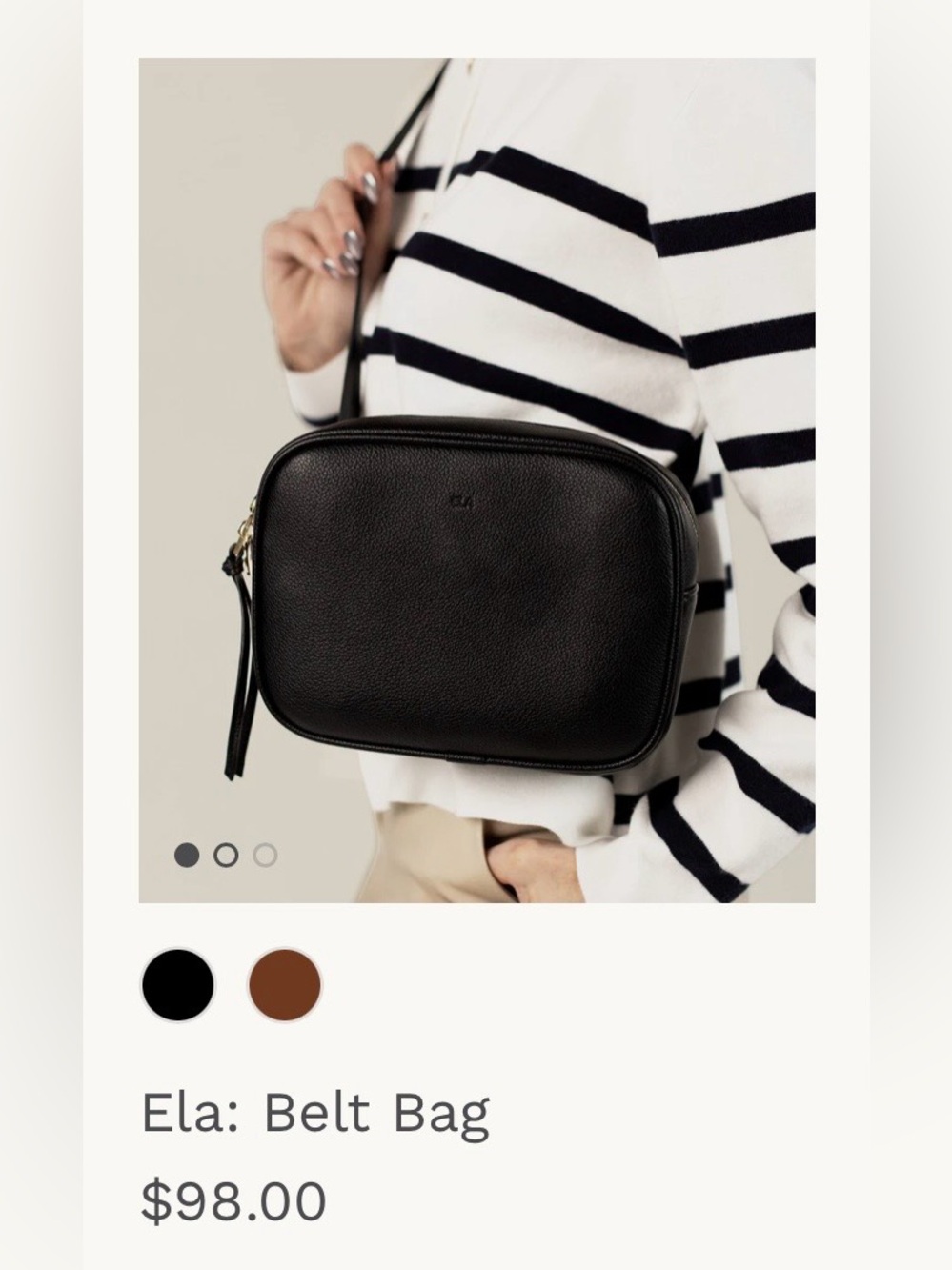 Vegan Leather Crossbody Belt Bag